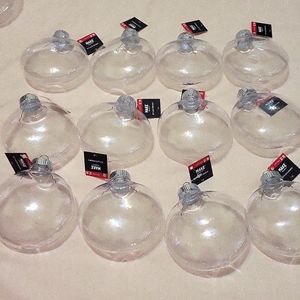 12 DIY Clear Plastic Disc-Shaped Ornaments